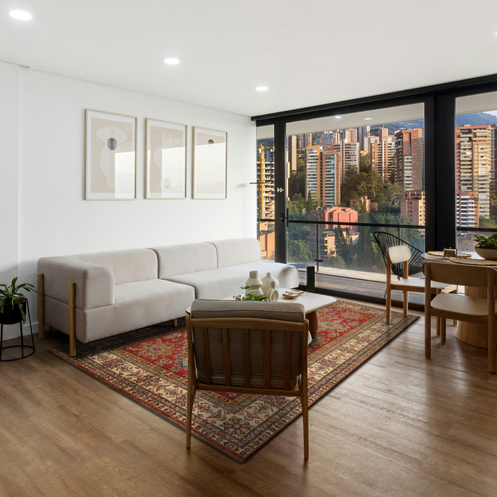 Super Kazak 6x8 Red Ivory