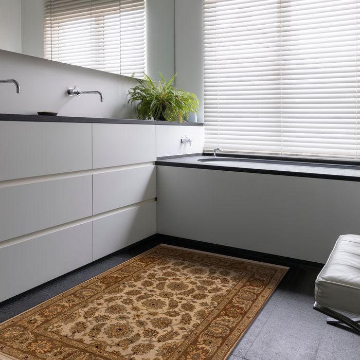 Premiere 4x6 Ivory/Brown Wool