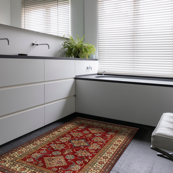 Super Kazak 4x6 Red Ivory