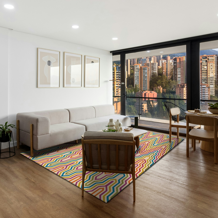 Cable Rainbow Wool 6x9