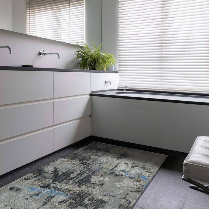 Sedona 4x6 Beige/Charcoal/Ivory Wool and Silk