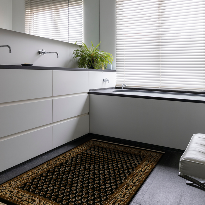 Mir 2x3 Black/Cream Wool and Silk A