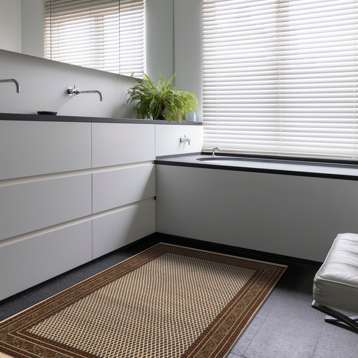 Mir 4x6 Cream/Brown Wool