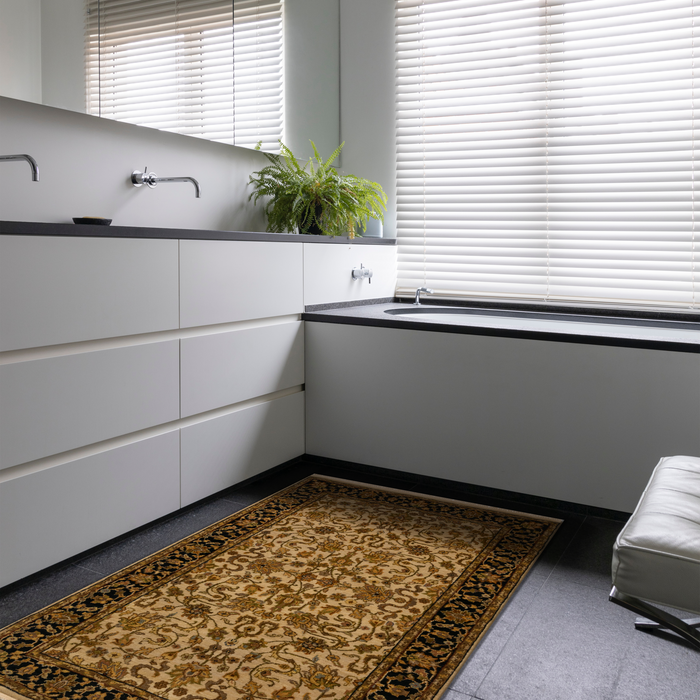 Premiere 3x5 Ivory/Black Wool