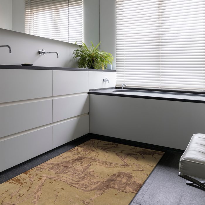 Pokhara 4x6 Mocha Wool and Bamboo Silk