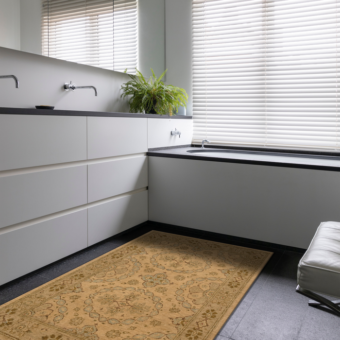 Chobi 4x6 Beige/Light Blue Wool