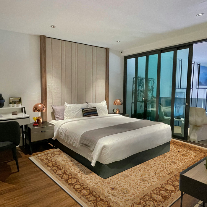 Enchante 9x12 Ivory-Brown Wool and Silk