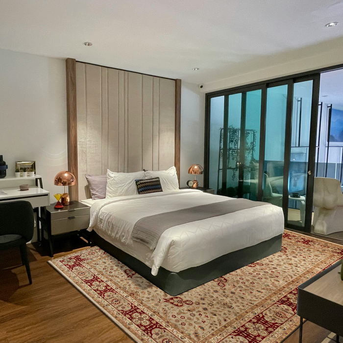 Indo Persian 9x12 Beige Burgandy Wool and Silk