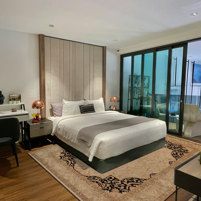 New Tabriz 9x12 Beige Wool and Silk Embossed