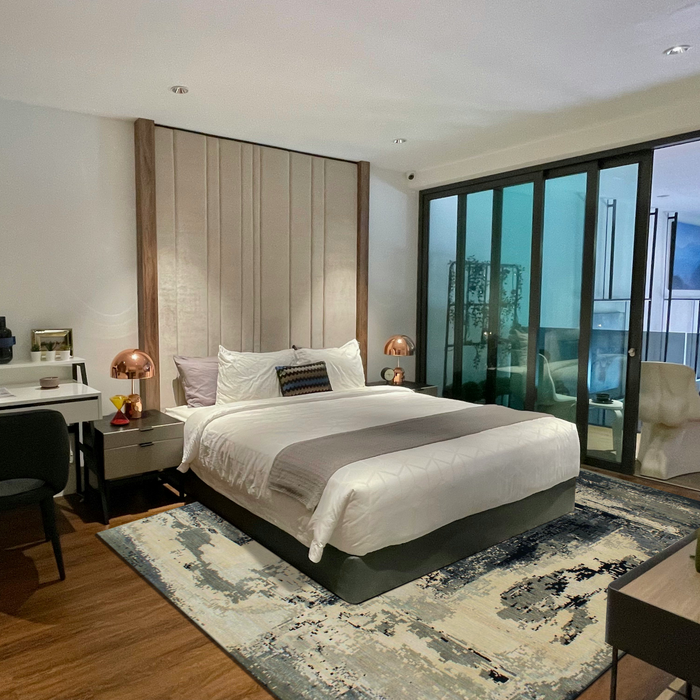 Colours of Life Tan/Grey Wool and Silk