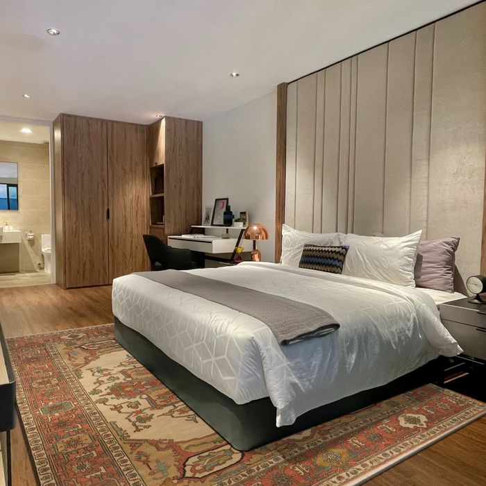 Indo Persian 9x12 Serapi Beige/Rust Wool