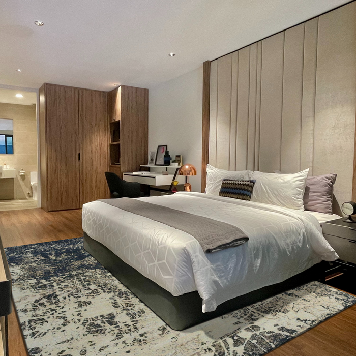 Urbane Cream Black Wool and Silk