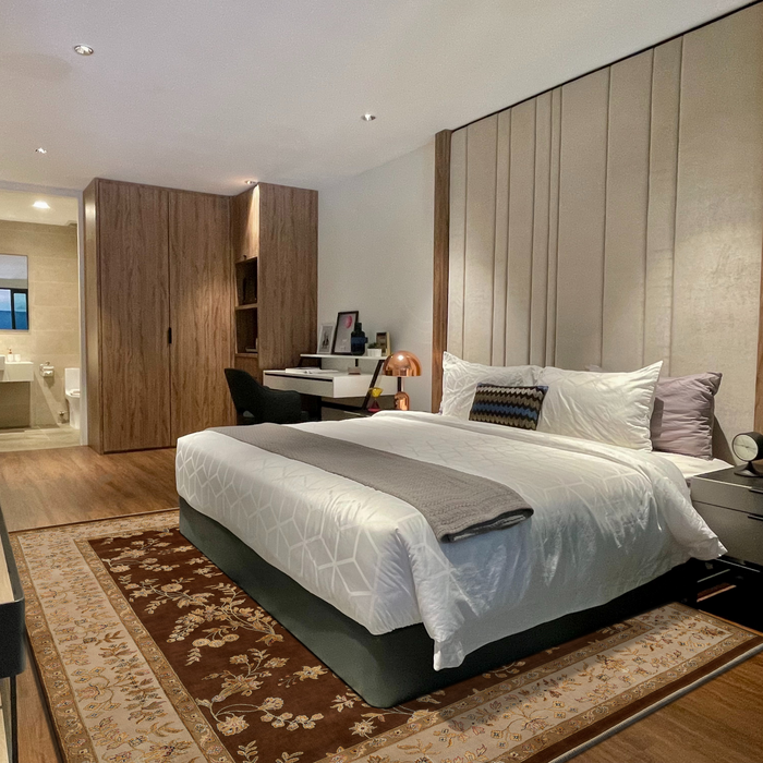 Reflections 9x12 Ivory/Brown Wool and Chinese Silk Embossed