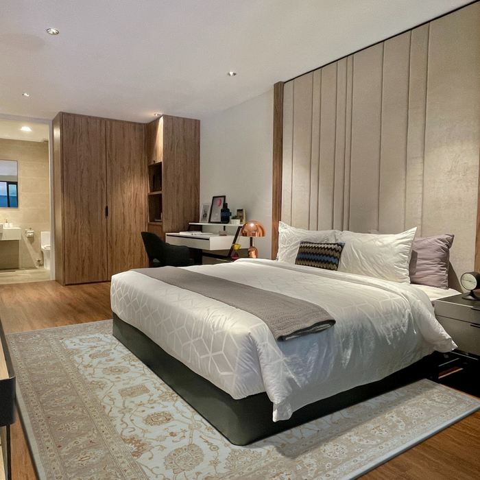 Chobi 9x12 Ivory/Dark Beige Ghazni Wool