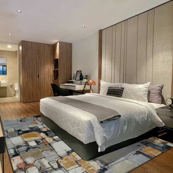 Spotted Lake 10x14 Wool and Silk