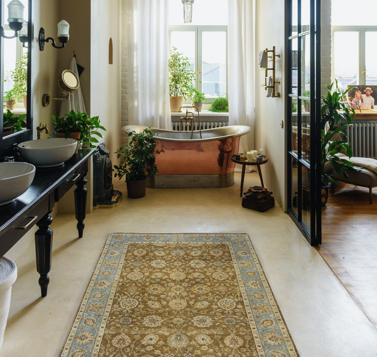 Elegance 4x6 Brown/Blue Wool