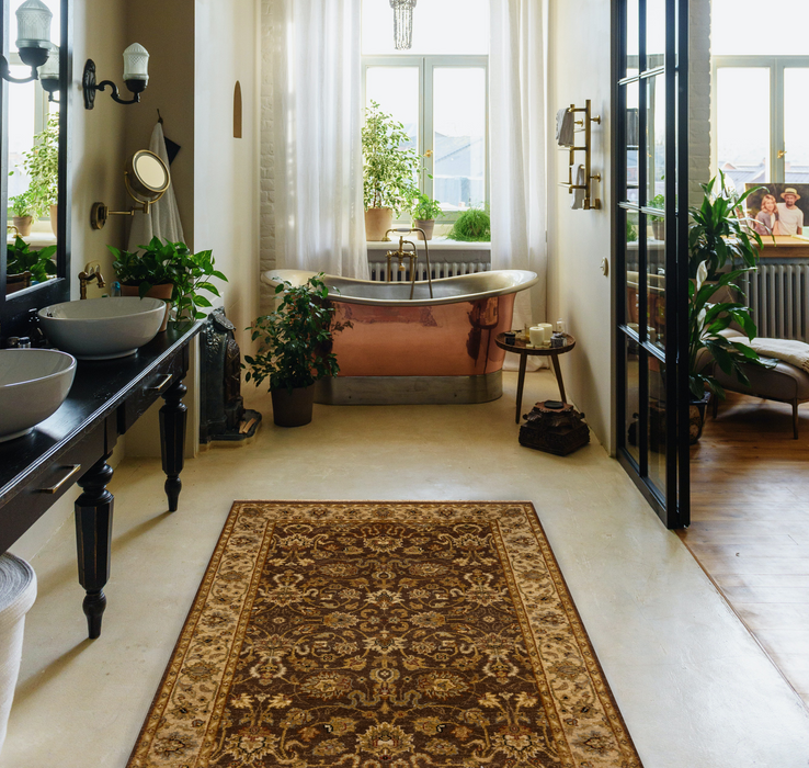 Elegance 4x6 Brown/Beige Wool