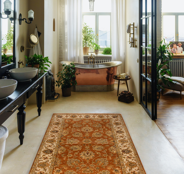 Elegance 3x5 Rust/Ivory Ghazni Wool