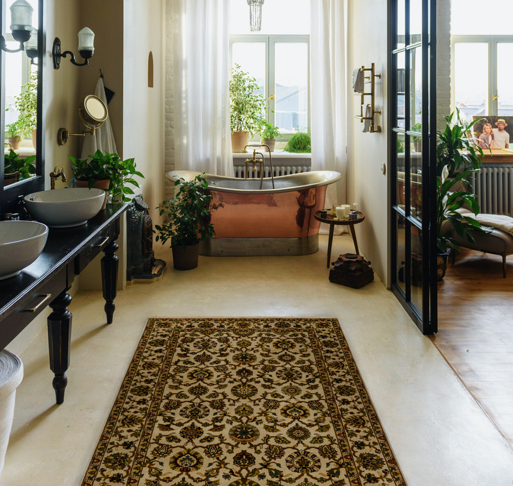 Indo Persian 4x6 Beige Wool