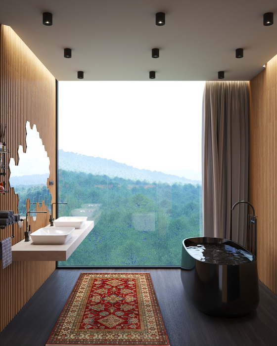 Super Kazak 4x6 Red Ivory