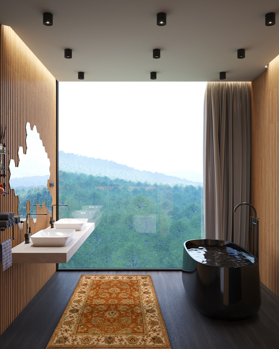 Elegance 3x5 Rust/Ivory Ghazni Wool