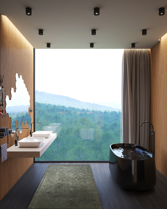 Pokhara 4x6 Grey/Beige Wool and Bamboo Silk