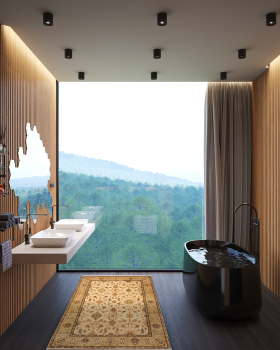 Elegance 4x6 Beige/Gold Wool