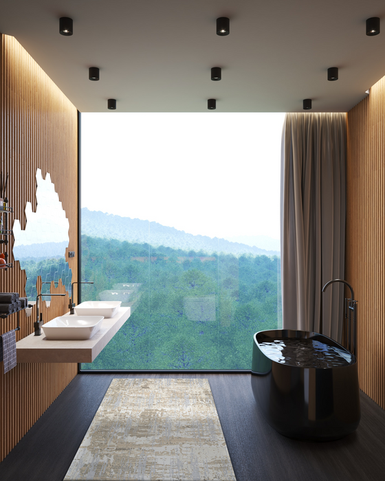 Marble 3x5 Beige/Blue/Tan