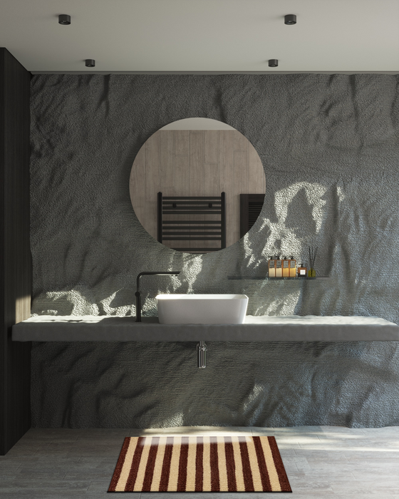 Dhurrie 2x3 Maroon/Beige Wool A