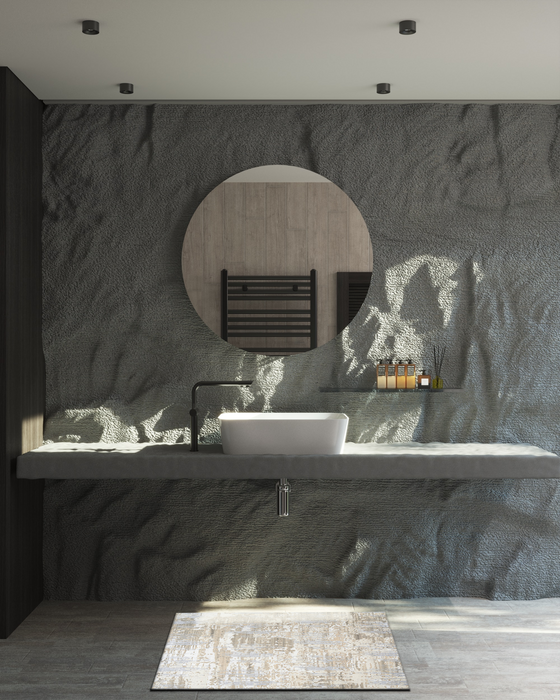 Marble 3x5 Beige/Blue/Tan