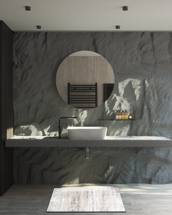 Marble 3x5 Off White/Blue