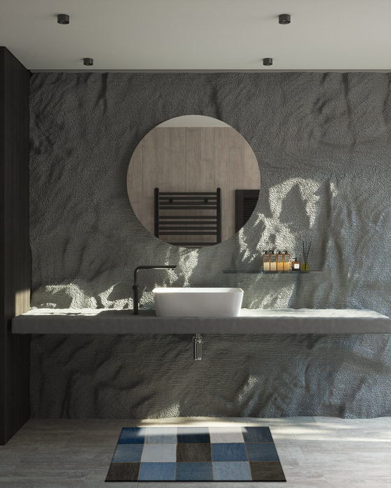 Denim 2x3 Charcoal/Blue