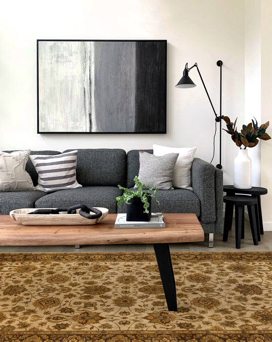 Premiere 6x9 Ivory/Brown Wool