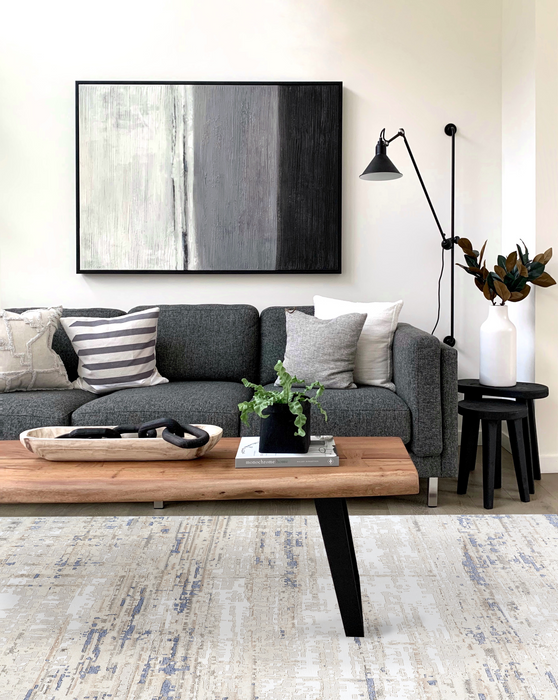 Marble 6x9 Off White/Blue