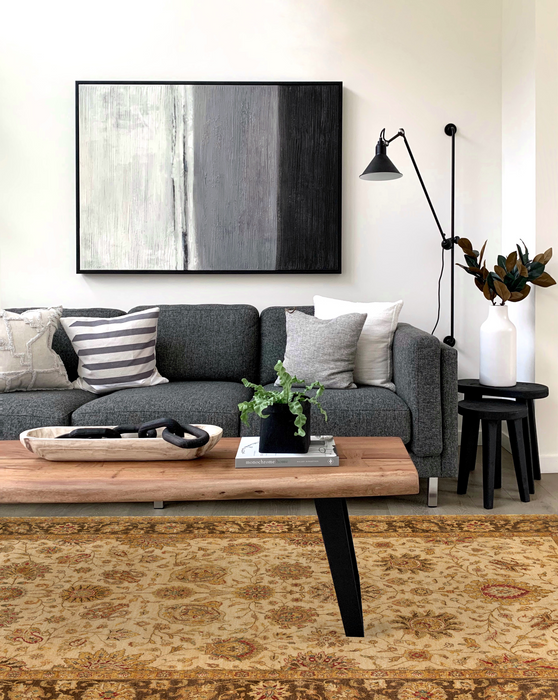 Agra 6x9 Ivory/Brown Wool