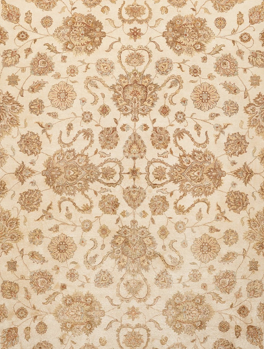 Superluxe 8x10 Ivory/Charcoal Raw Silk