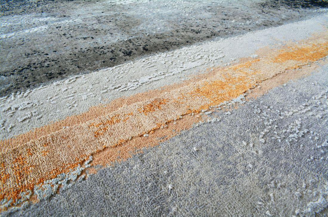 Liquid Air 5x7 Black/Grey Wool and Silk