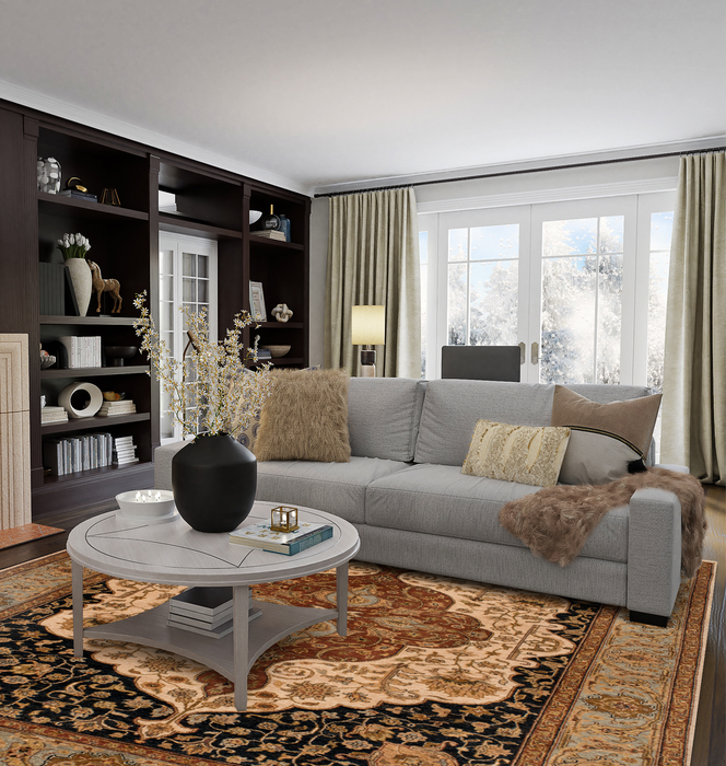 Elegance 8x10 Ivory/Lt.Blue Wool