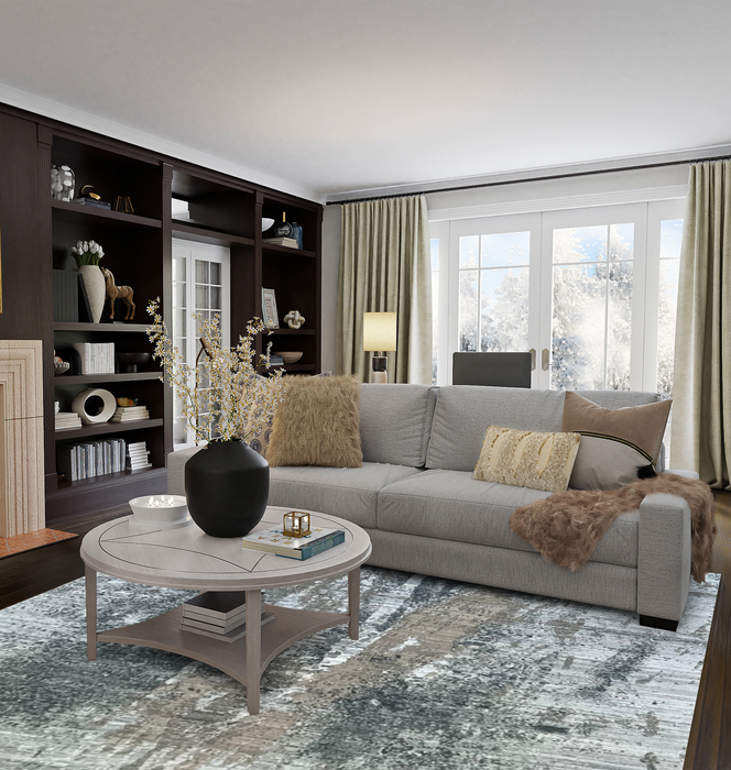 Marble II 6x9 Charcoal/Brown