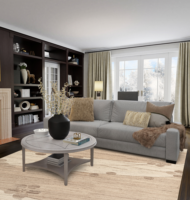 Naturale 6x9 Grey/Beige Wool.