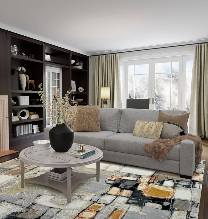 Spotted Lake 9x12 Wool and Silk