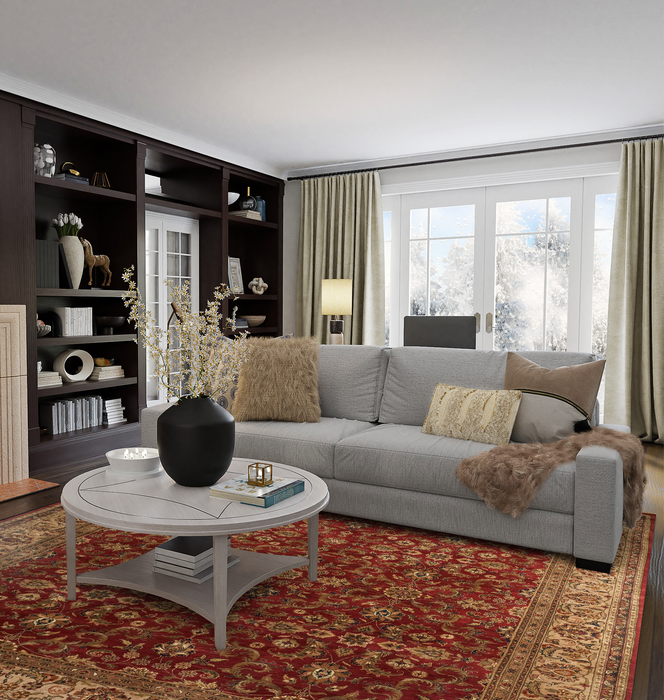 Premiere 8x10 Red/Beige Wool