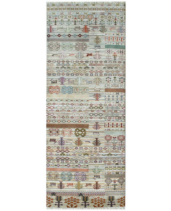 Gabbeh 3x10 Wool and Silk