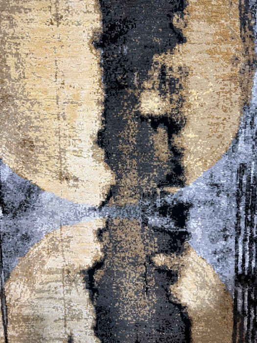 Sunrise 6x9 Grey/Gold Wool and Silk