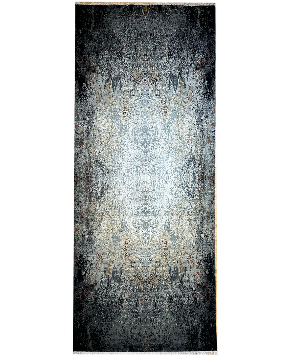 3x12 Illuminate Black Wool and Embossed Silk