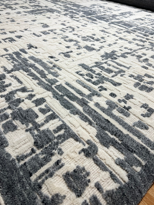 Rock Garden 9x12 Grey/Ivory Wool