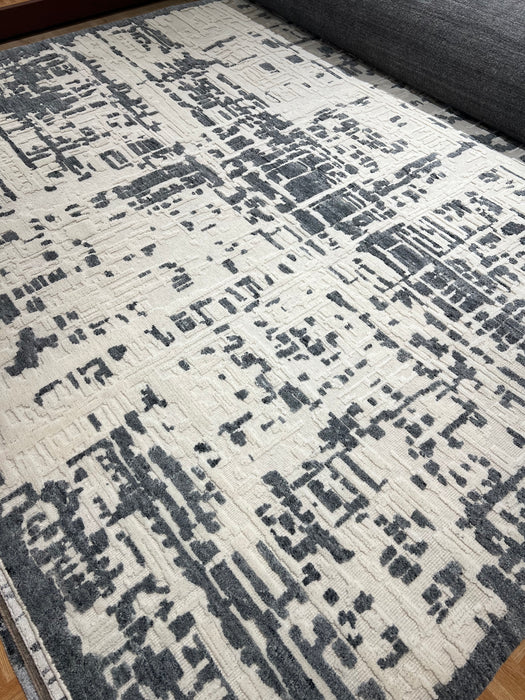 Rock Garden 9x12 Grey/Ivory Wool