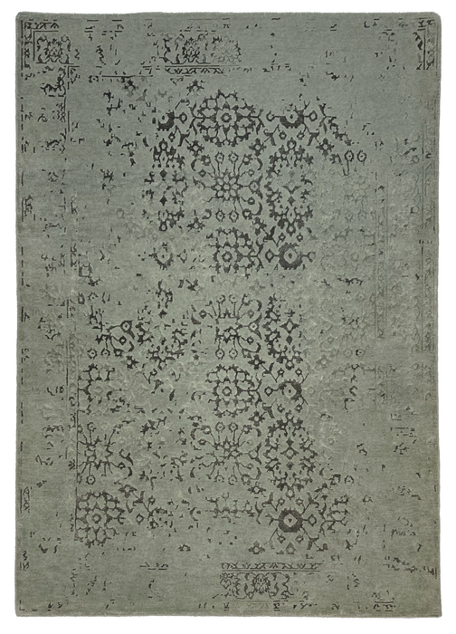 Pokhara 3x5 Grey/Beige Wool and Bamboo Silk touch