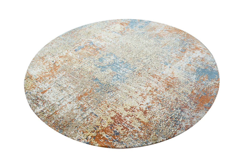 Breeza Round Gold Rust Wool and Silk