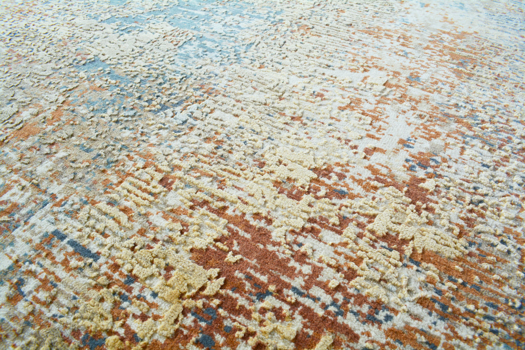 Breeza Round Gold Rust Wool and Silk